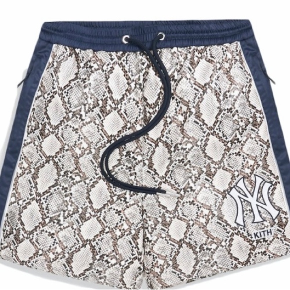 Kith For MLB Snakeskin Baseball NY Yankees Shorts